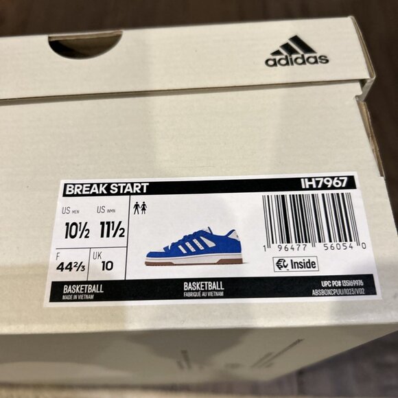adidas Break Start Sneakers Men's Size 10.5 Blue/ White IH7967 - Picture 7 of 7